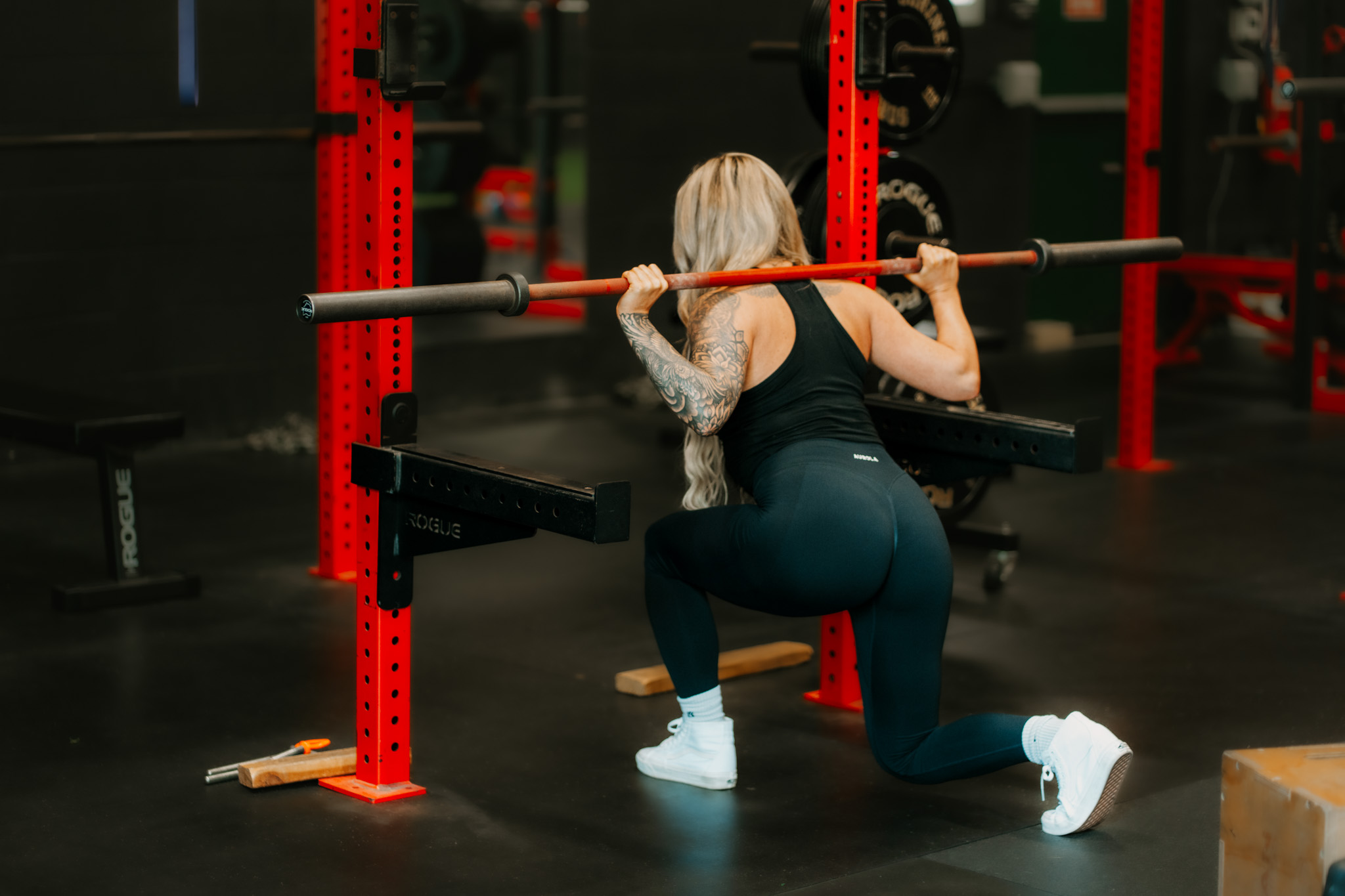 Barbell squat session